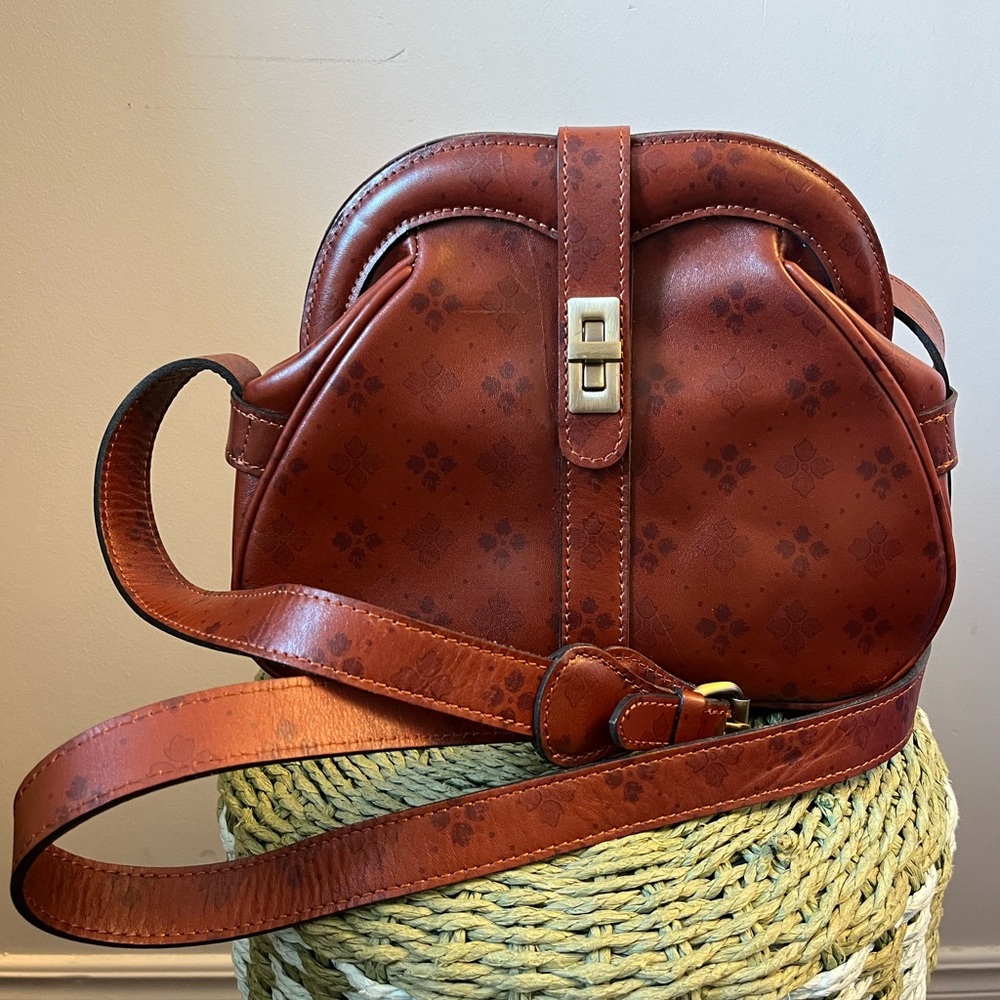 Patricia Nash Florentina Frame Leather Crossbody Bag